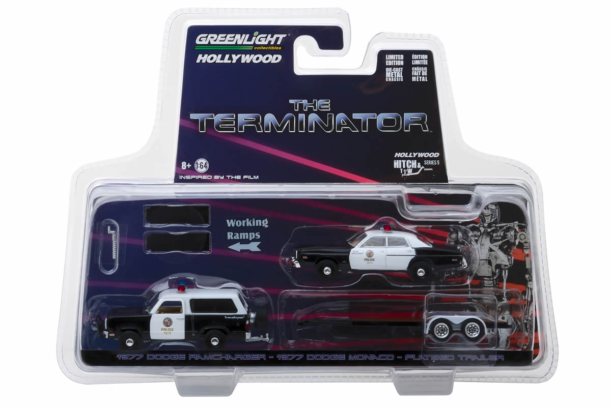 The Terminator - 1977 Dodge Ramcharger / 1977 Dodge Monaco Metropolitan Police / Flatbed Trailer