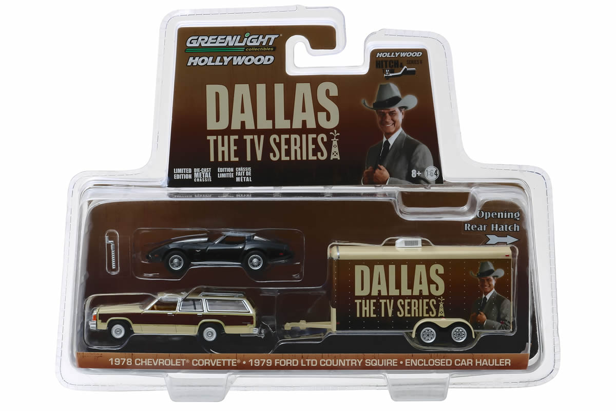 Dallas - 1979 Ford LTD Country Squire / 1978 Chevrolet Corvette C3 / Enclosed Car Hauler