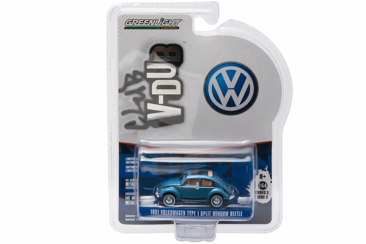 1951 Volkswagen Type 1 Split Window Beetle - Azure Blue with Sunroof