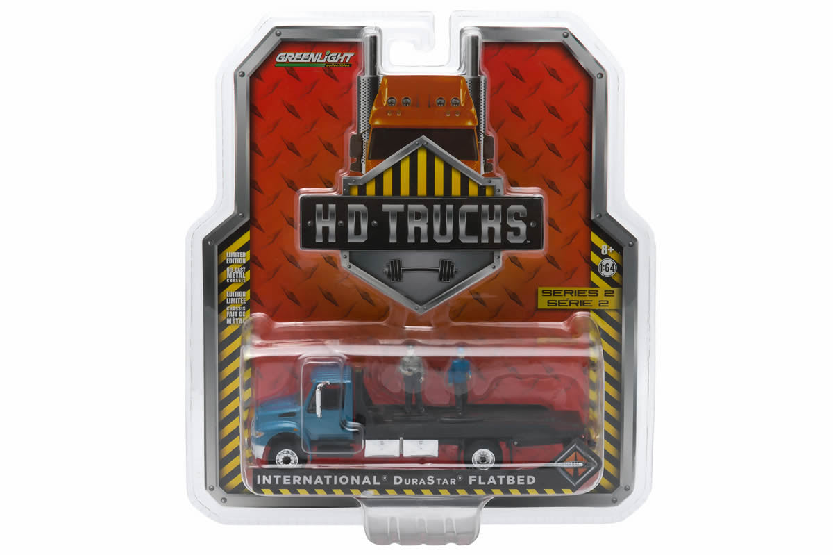 2013 International Durastar 4400 Flatbed Truck with Tow Truck Driver and Police Officer