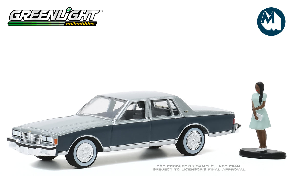 1981 Chevrolet Caprice Classic with Woman in Dress