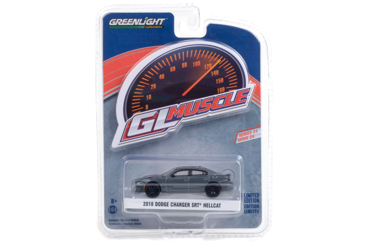 2018 Dodge Charger SRT Hellcat - Granite Crystal with Black Stripes