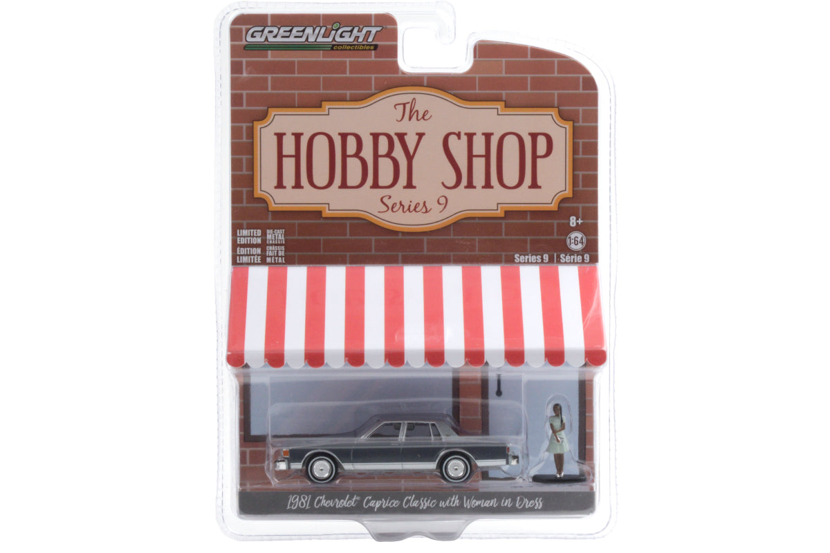 1981 Chevrolet Caprice Classic with Woman in Dress