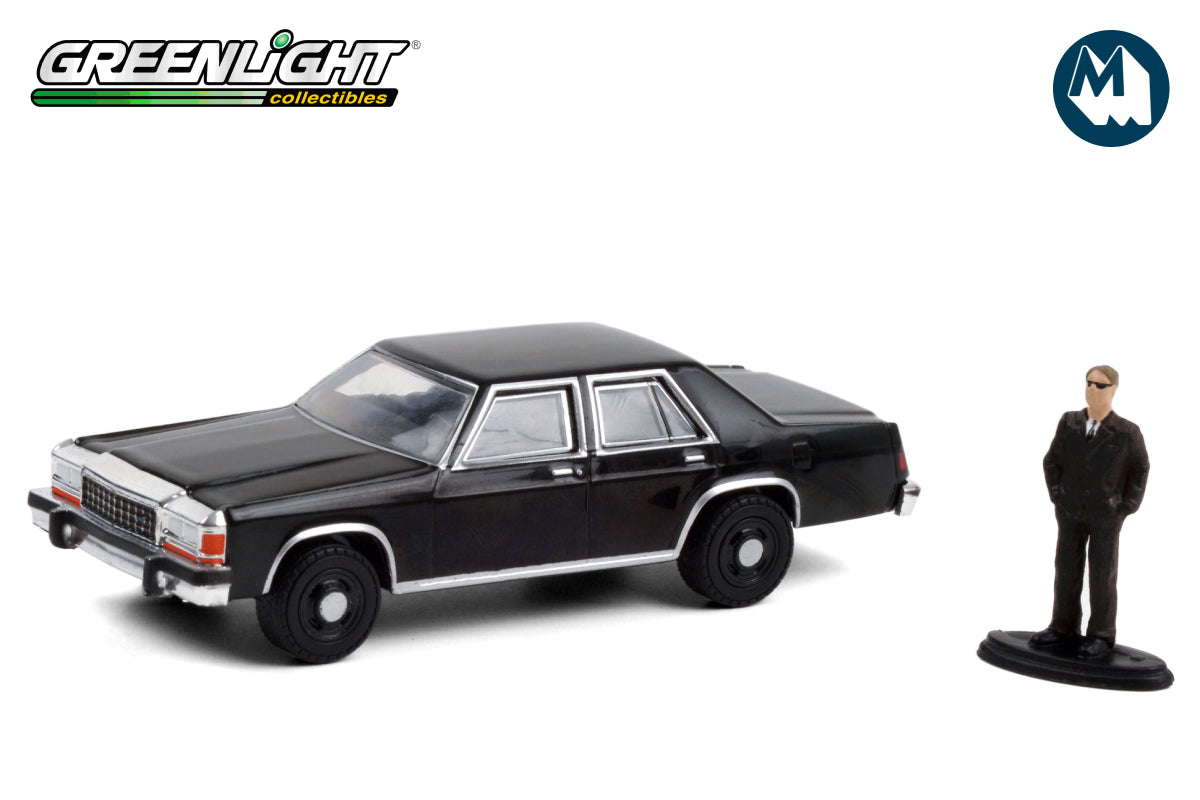 1987 Ford LTD Crown Victoria - Black with Man in Black Suit