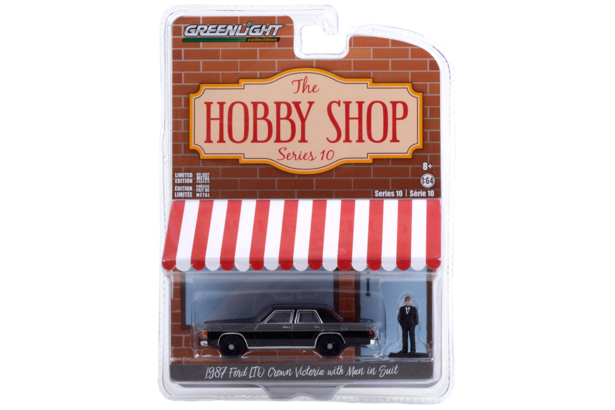 1987 Ford LTD Crown Victoria - Black with Man in Black Suit