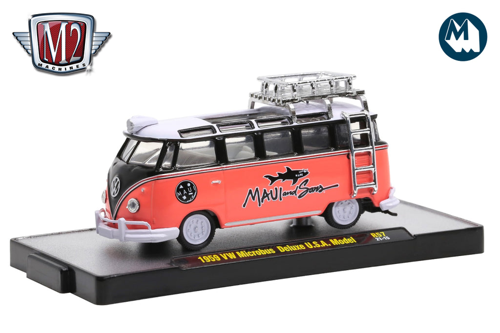 M2 Machines 1:64 Maui and Sons 1959 VW Microbus Deluxe USA model