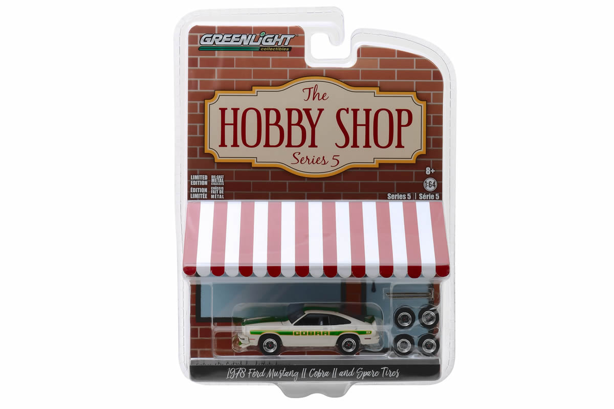 1978 Ford Mustang II Cobra II - White with Green Billboard Stripes and Spare Tyres