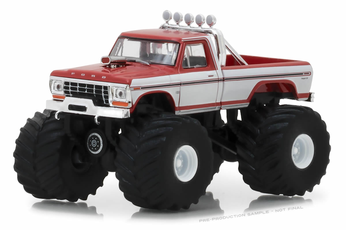 Maroon with White Stripes / 1979 Ford F-250 Monster Truck
