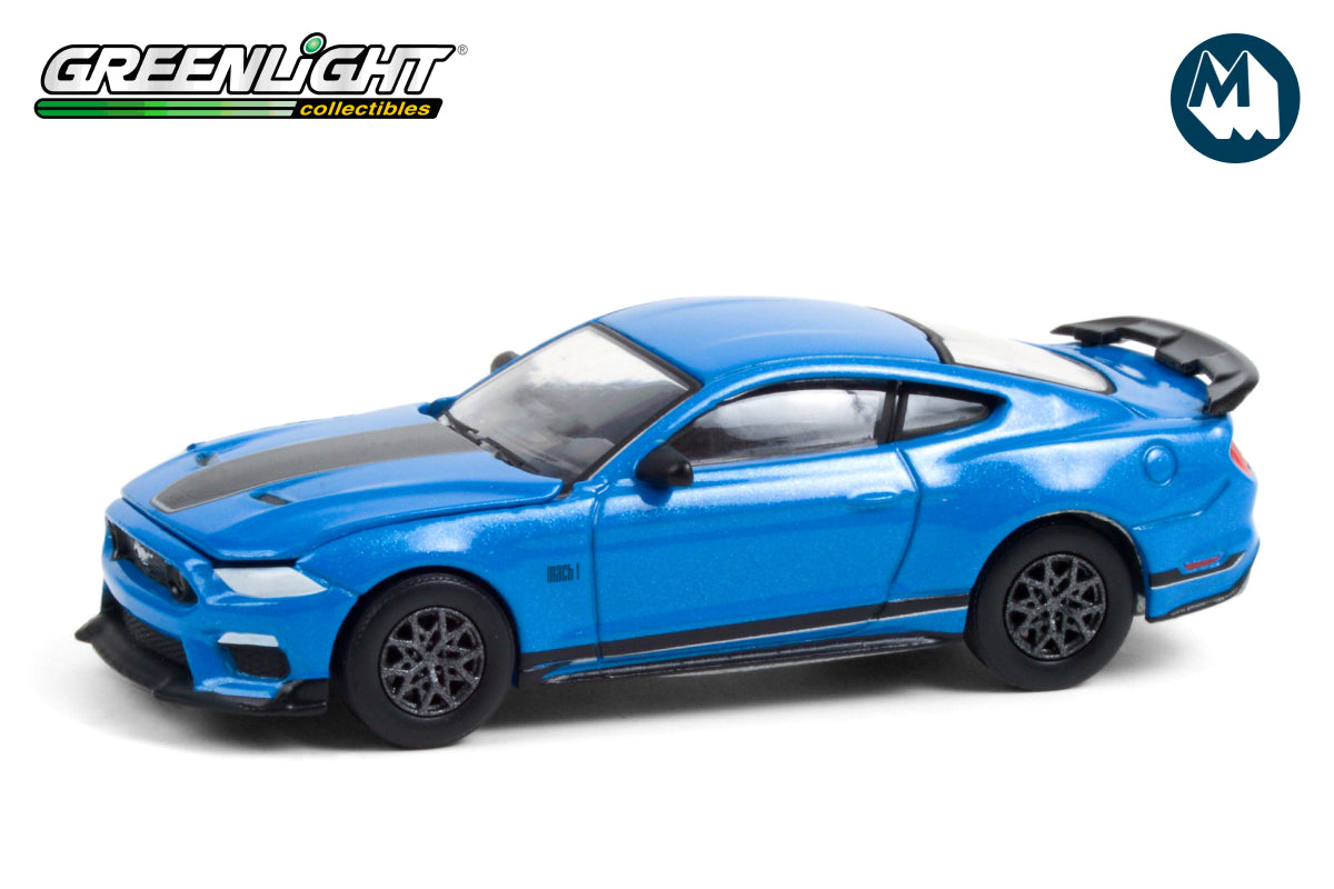 2021 Ford Mustang Mach 1 - Velocity Blue with Black Stripe