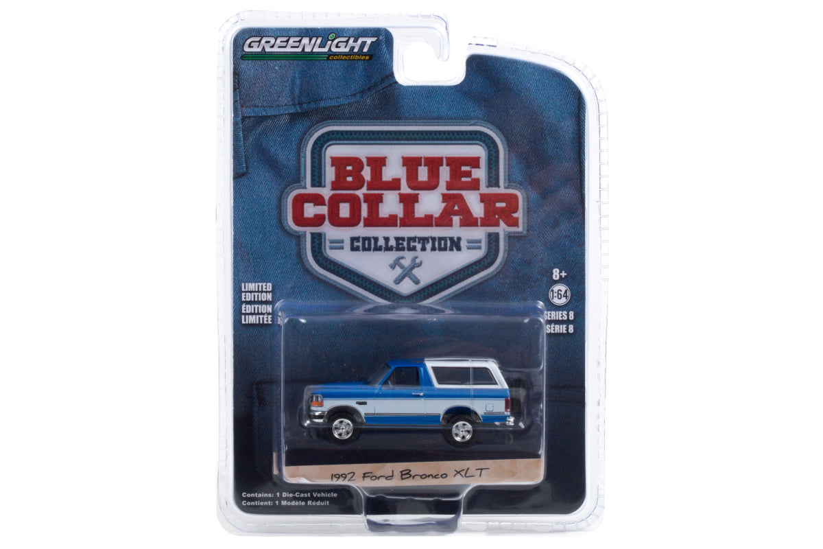 1992 Ford Bronco XLT - Bright Regatta Blue and White