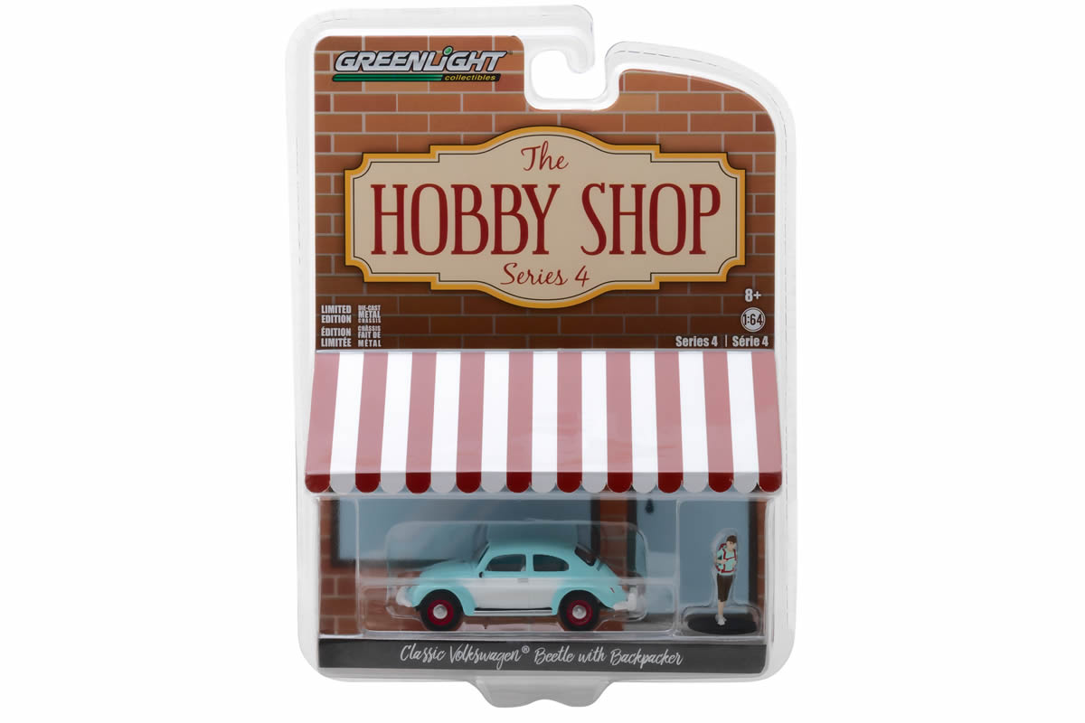 Classic Volkswagen Beetle with Backpacker