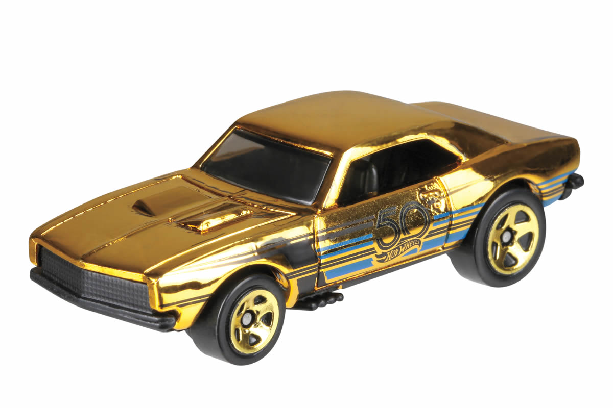 2018 Set of 6 + Chase - Hot Wheels Black & Gold (50th Anniversary)