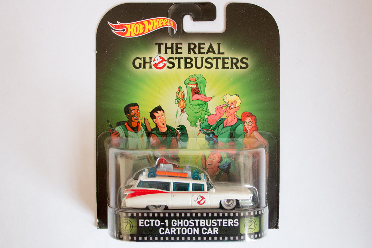 Hot Wheels Retro Entertainment 2015 Mix 4 / The Real Ghostbusters - Ghostbusters Ecto-1 Cartoon Car