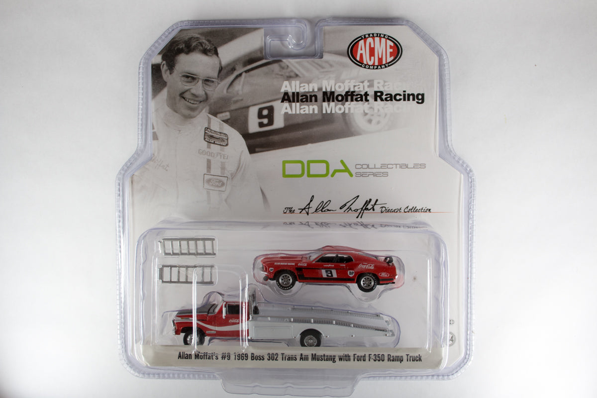 Allan Moffat's #9 1969 Boss 302 Trans Am Mustang with Ford F-350 Ramp Truck