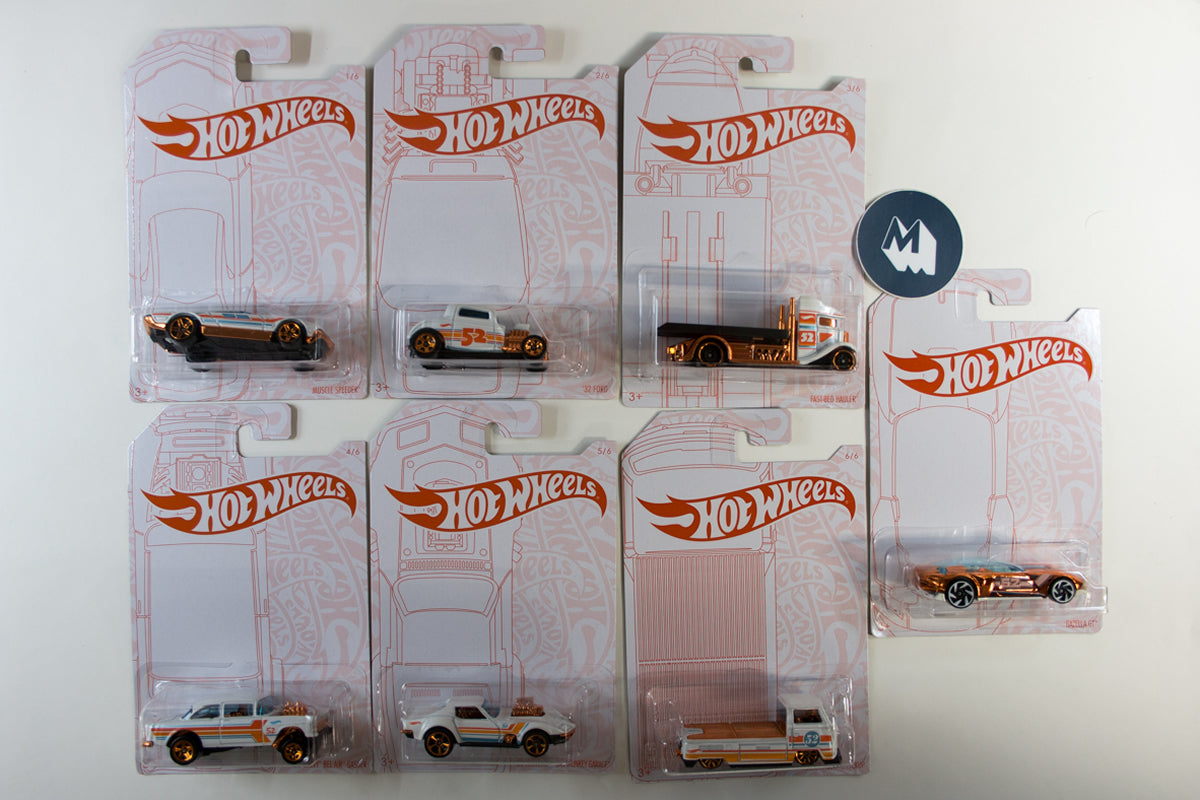 2020 Set of 6 + Chase - Hot Wheels Pearl & Chrome