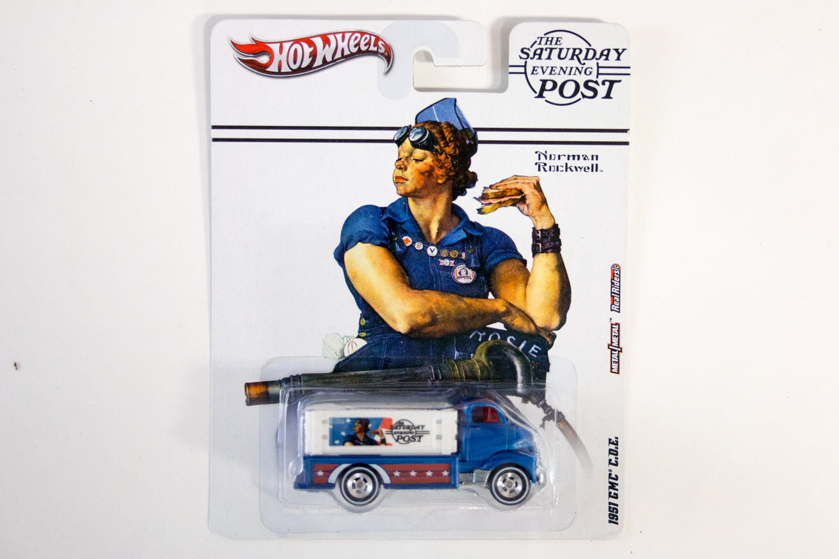 Hot Wheels Pop Culture 2012 The Saturday Evening Post - 1951 GMC C.O.E. "Rosie the Riveter" May 29, 1943