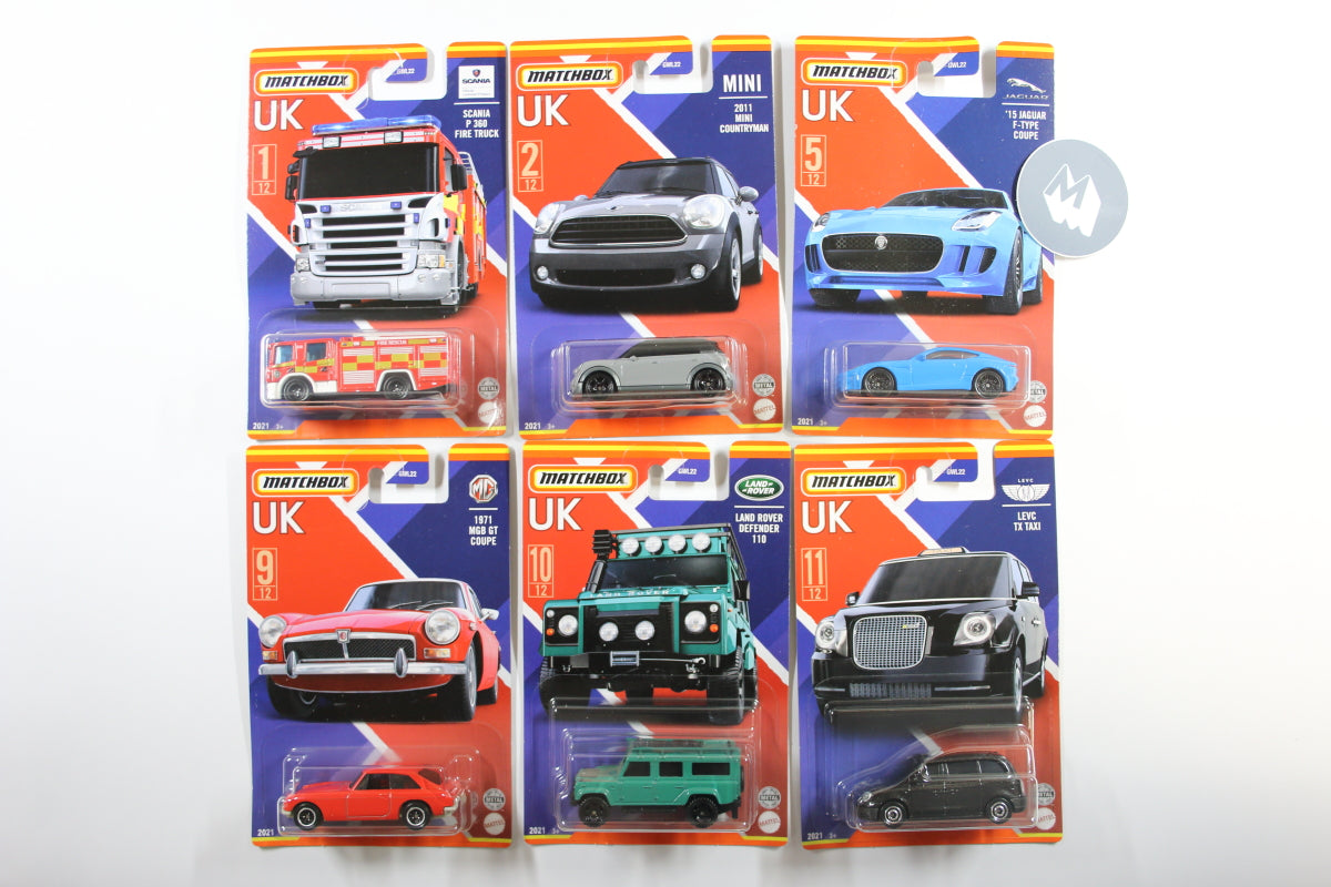2021 Matchbox - "Best of UK" 2021 Mix A (6 cars)