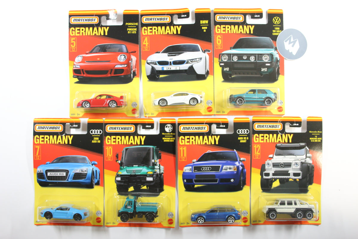 2021 Matchbox - "Best of Germany" 2021 Mix B (7 cars)