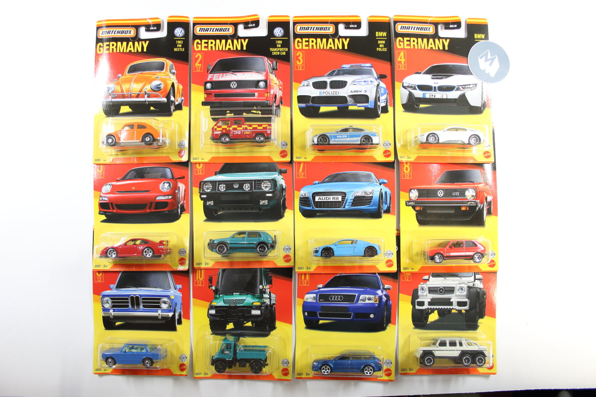 2021 Matchbox - "Best of Germany" 2021 Full Series (12 cars)