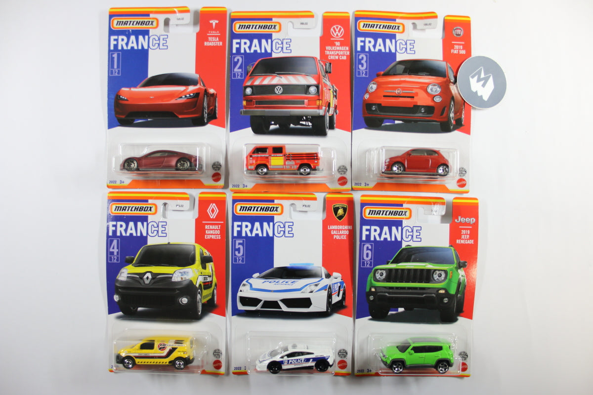 2022 Matchbox - "Best of France" 2022 Mix A (6 cars)