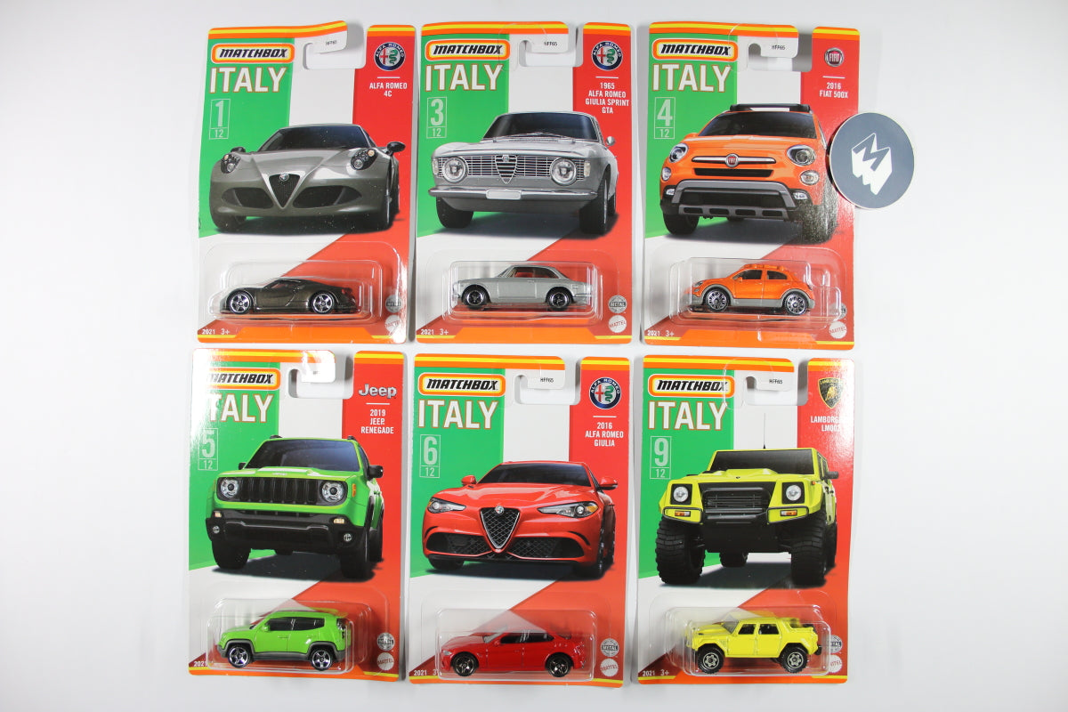 2022 Matchbox - "Best of Italy" 2022 Mix A (6 cars)