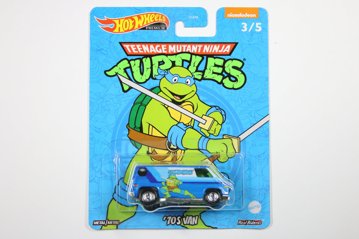Hot Wheels Pop Culture 2022 Mix 1 Teenage Mutant Ninja Turtles / '70s Van - Leonardo