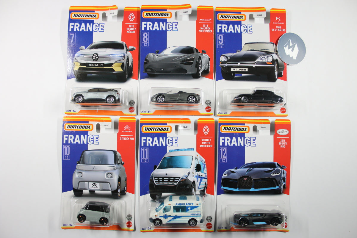 2022 Matchbox - "Best of France" 2022 Mix B (6 cars)