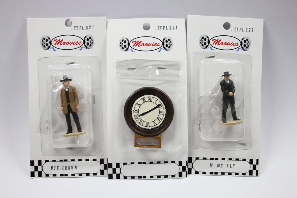 143 Marty Mcfly Doc Brown And Clock Figures Modelmatic