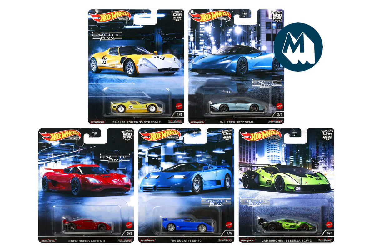 Hot Wheels Car Culture 2022 Mix 4 Exotic Envy 2 / Full sets & cases