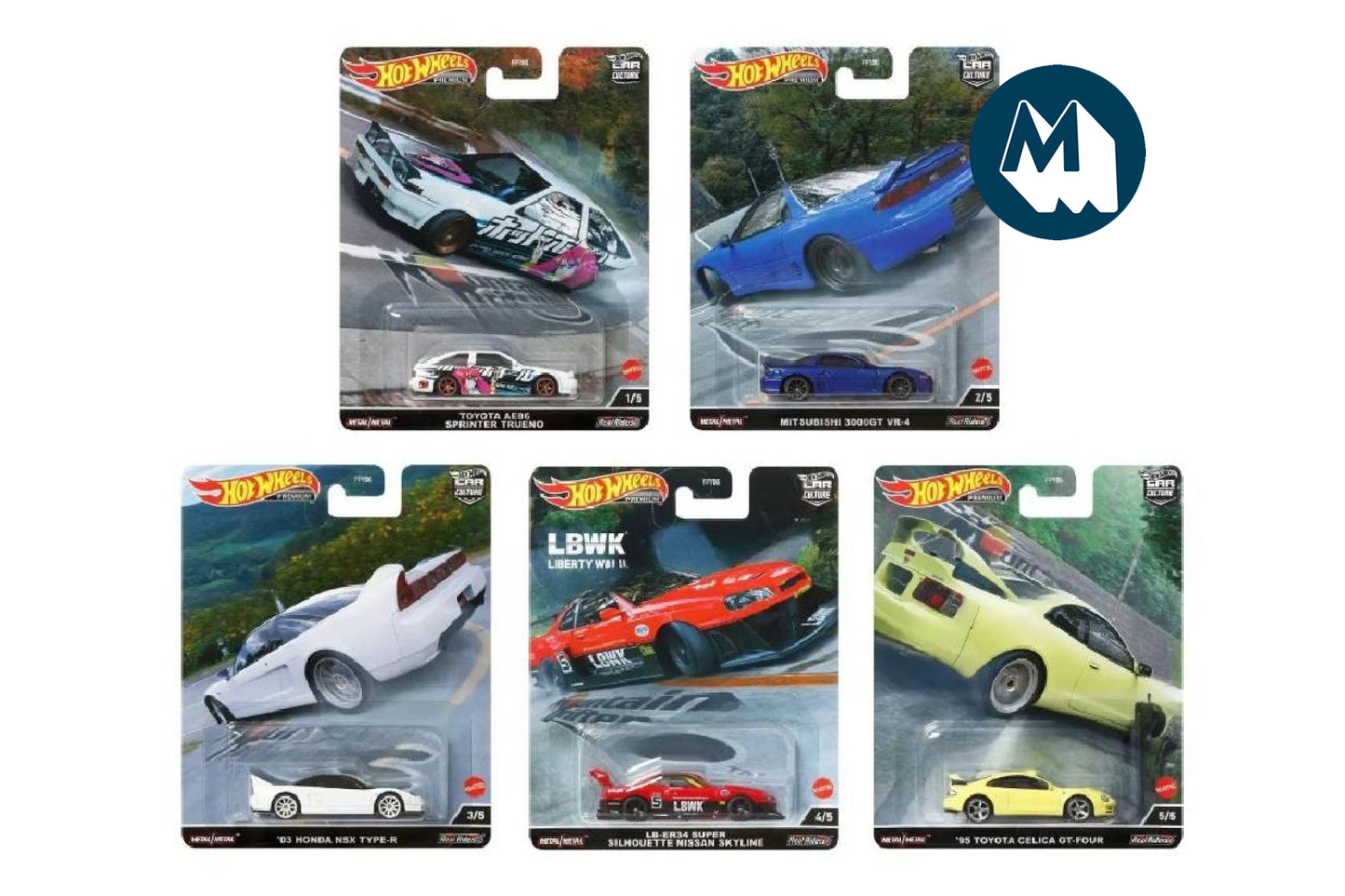 Hot Wheels Car Culture 2022 Mix 3 Mountain Drifters / Full sets & cases