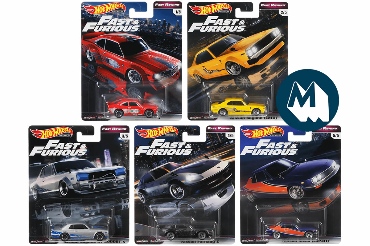 Hot Wheels Fast & Furious Premium 2019 Mix 5 Fast Rewind / Full sets