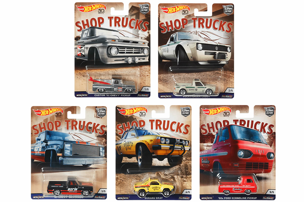 Hot Wheels Car Culture 2018 Mix 4 Shop Trucks / Full sets & cases