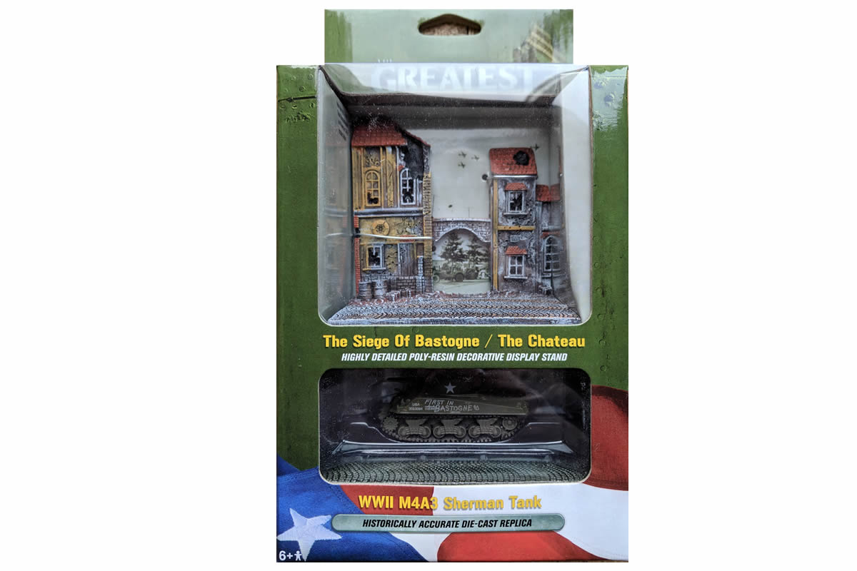 The Chateau resin display with WWII M4A3 Sherman Tank
