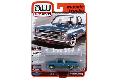 1985 Chevy Silverado Pickup Truck (Lowered Version) (Light Blue Poly)