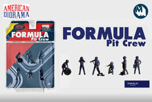 1:64 American Diorama - Formula Pit Crew Figures "Team Blue" (AD-2442MJ)