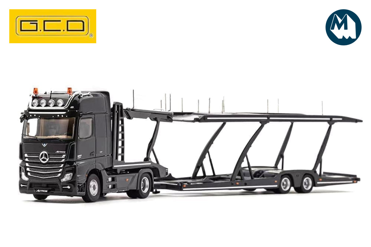 1:64 Mercedes-Benz AMG Actros Auto Transporter (Black)