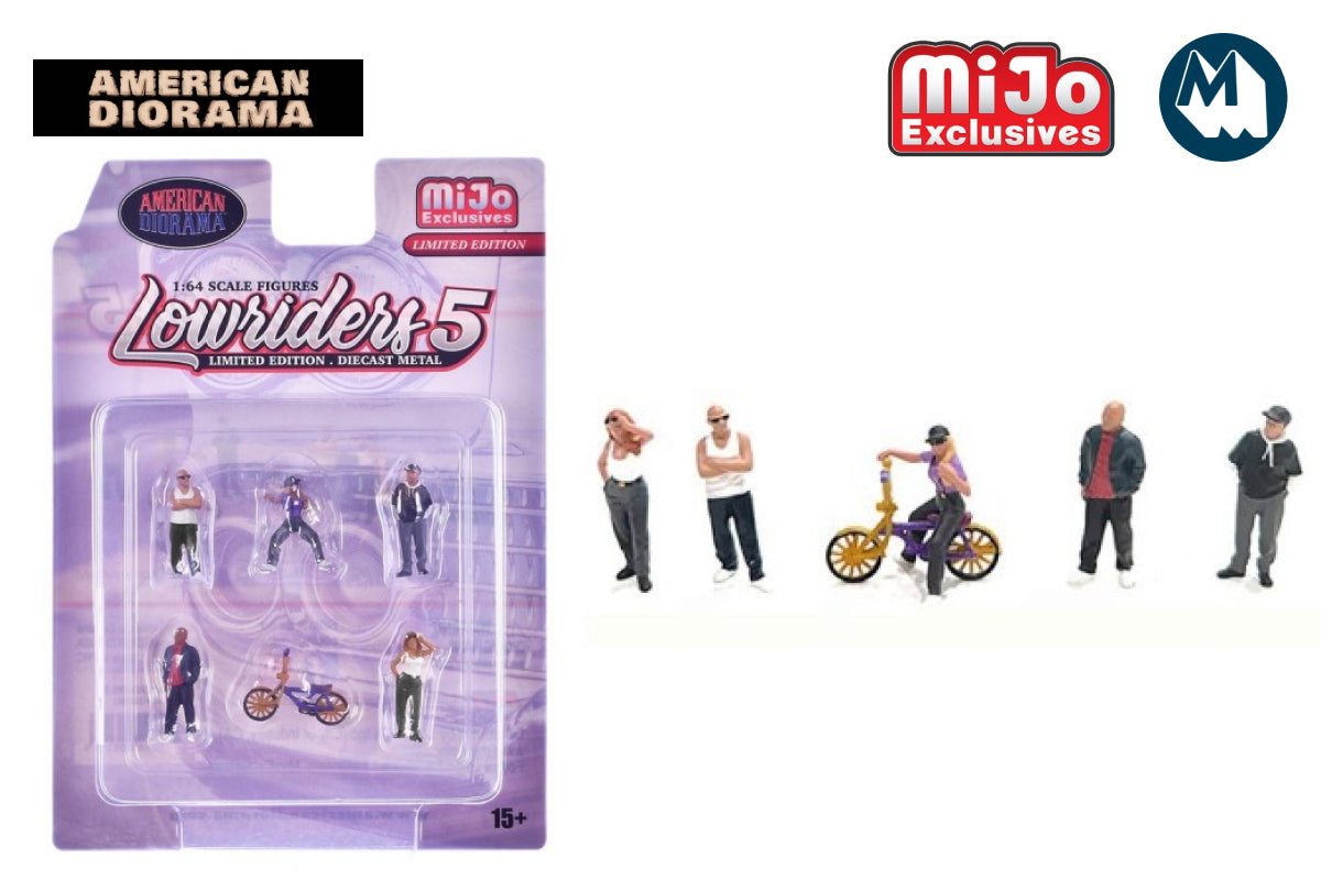 [Pre-Order] 1:64 American Diorama Lowriders #5 Figure Set (AD-2427MJ)