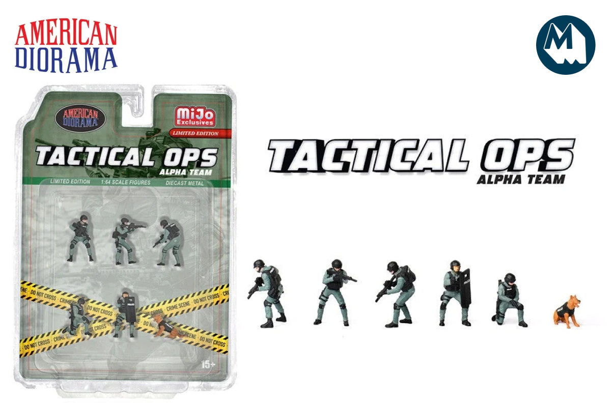 1:64 American Diorama - Tactical OPS "Police Alpha Team" (AD-2440MJ)
