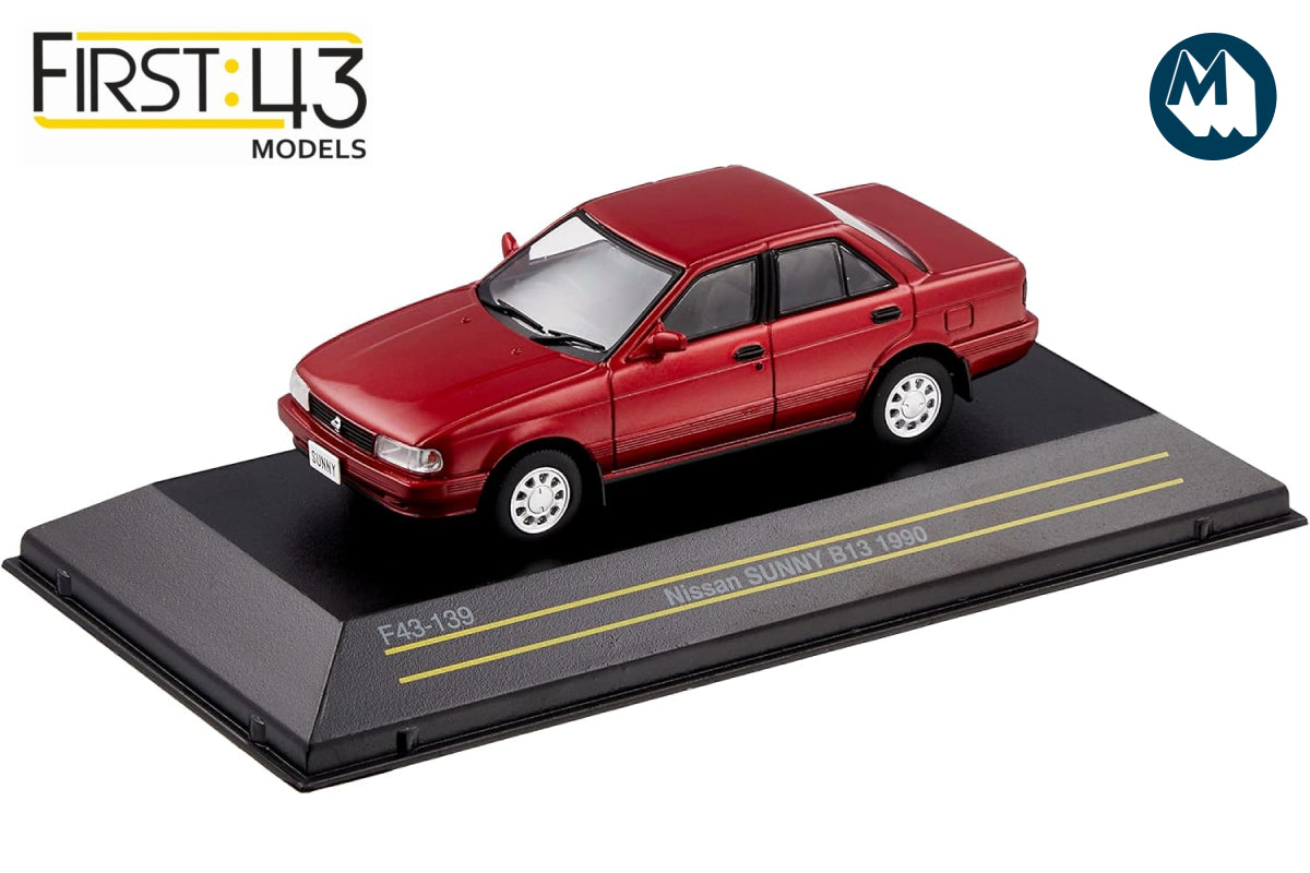 1:43 - 1990 Nissan Sunny B13 (Red Pearl)