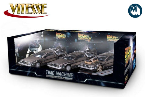 1:43 - Delorean Time Machine / Back to The Future Trilogy 3-Pack