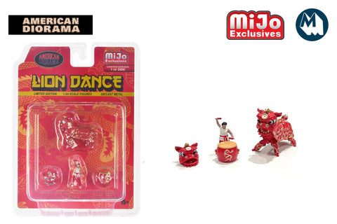 1:64 American Diorama Lion Dance (Red) (AD-2403)
