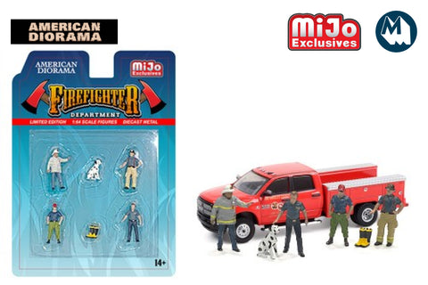 1:64 American Diorama Firefighters Set #2 (AD-76482)