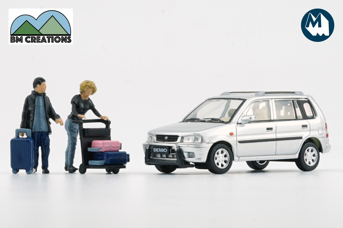 1994 Mazda Demio with figures (Silver)