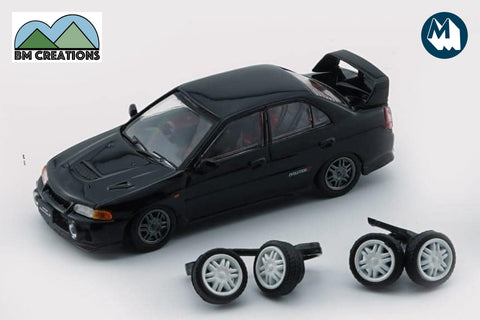Mitsubishi Lancer Evolution IV with exra wheels and parts (Black)