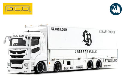 Liberty Walk LB-Trucks Mitsubishi Fuso Super Great Transporter - Sakon Logix (White)