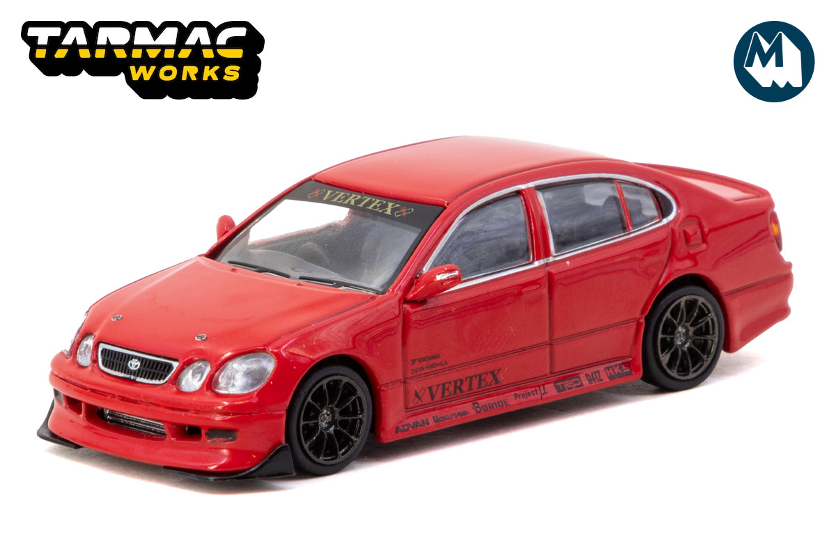 [Pre-Order] VERTEX Toyota Aristo JZS161 + Trading Cards (Red)