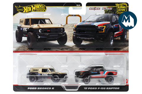 Car Culture Twin Pack - Ford Bronco R / '17 Ford F-150 Raptor - Ford Trucks