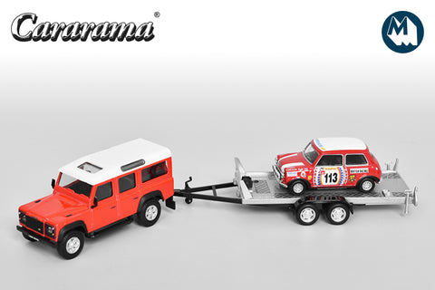1:43 - Land Rover Defender 110 with #113 Mini Rally and Trailer ...