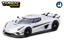 Koenigsegg Regera + Trading Cards (Silver Metallic / Blue Accents)