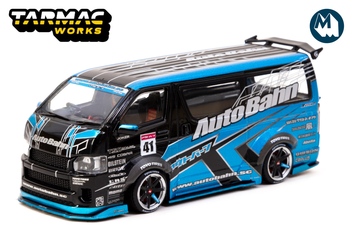 1:43 - Toyota Hiace Widebody (Black / Blue)